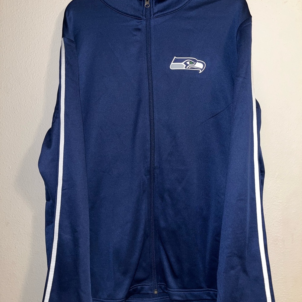 SOLD Seattle Seahawks Apparel Navy Zip-up Jacket